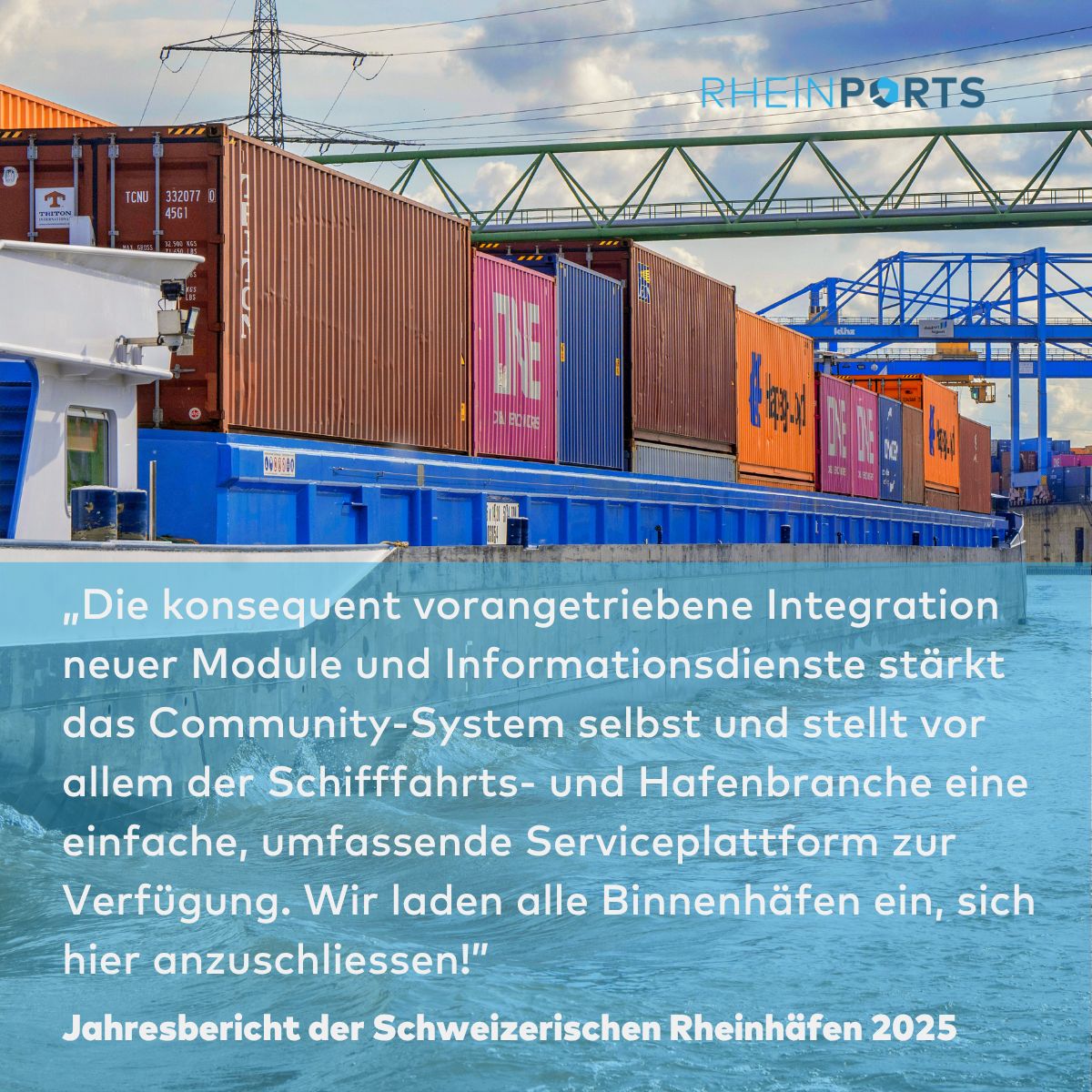 Die Schweizerische Rheinhäfen - Port of Switzerland haben in ihrem aktuellen Jahresbericht die Zusammenarbeit mit RheinPorts hervorgehoben.